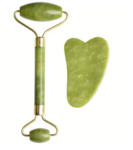 Rodillo Facial de Jade con Gua Sha – Masajeador Ancestral para una Piel Radiante