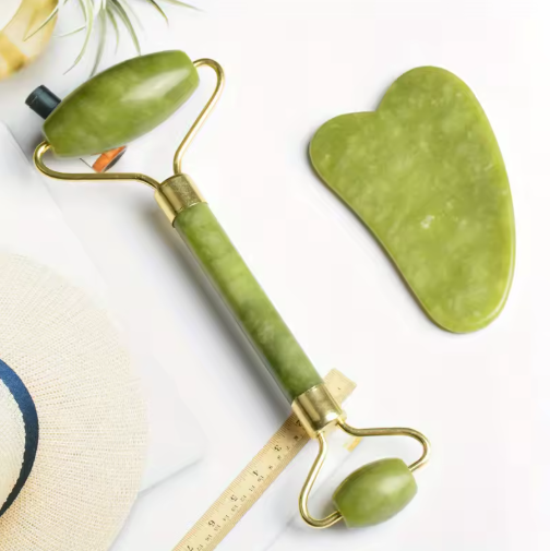 Rodillo Facial de Jade con Gua Sha – Masajeador Ancestral para una Piel Radiante