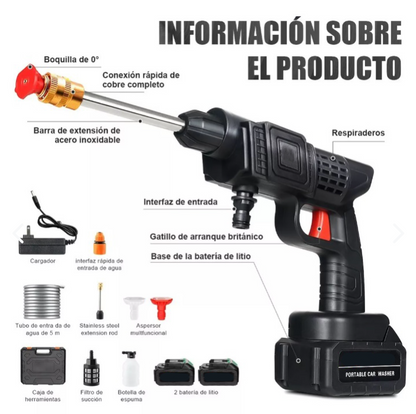 Hidrolavadora Inalámbrica 48V con 2 Baterías – Potencia y Portabilidad 2